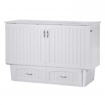 Atlantic Nantucket Murphy Queen White Cabinet Bed
