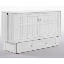 Night and Day Daisy Murphy Queen White Cabinet Bed