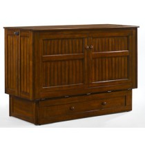 Night and Day Daisy Murphy Queen Black Walnut Cabinet Bed