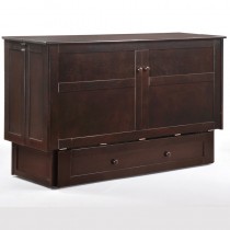 Night and Day Clover Murphy Queen Dark Chocolate Cabinet Bed