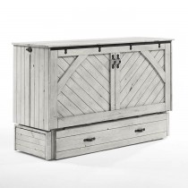 Night and Day Ranchero Vintage White Murphy Cabinet Bed