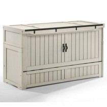 Night and Day Murphy Cube Queen Vintage White Cabinet Bed