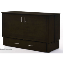 Night and Day Sagebrush Murphy Queen Dark Chocolate Cabinet Bed