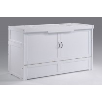 Night and Day Murphy Cube Queen White Cabinet Bed