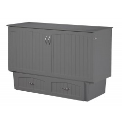 Atlantic Nantucket Murphy Queen Grey Cabinet Bed