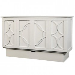 Arason Brussels Queen White Murphy Cabinet Bed