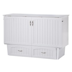 Atlantic Nantucket Murphy Queen White Cabinet Bed