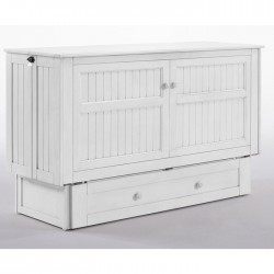 Night and Day Daisy Murphy Queen White Cabinet Bed