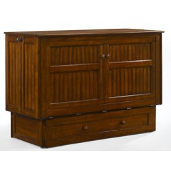 Night and Day Daisy Murphy Queen Black Walnut Cabinet Bed
