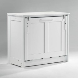 Night and Day Orion White Murphy Cabinet Bed Twin