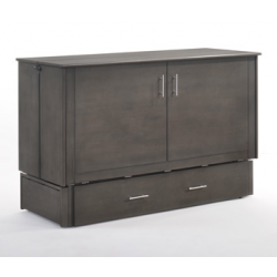 Night and Day Sagebrush Murphy Queen Stonewash Cabinet Bed