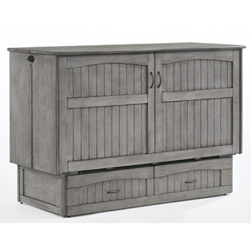 Alpine Rustic Grey Murphy Cabinet Bed