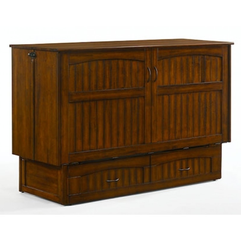 Alpine Heritage Brown Murphy Cabinet Bed