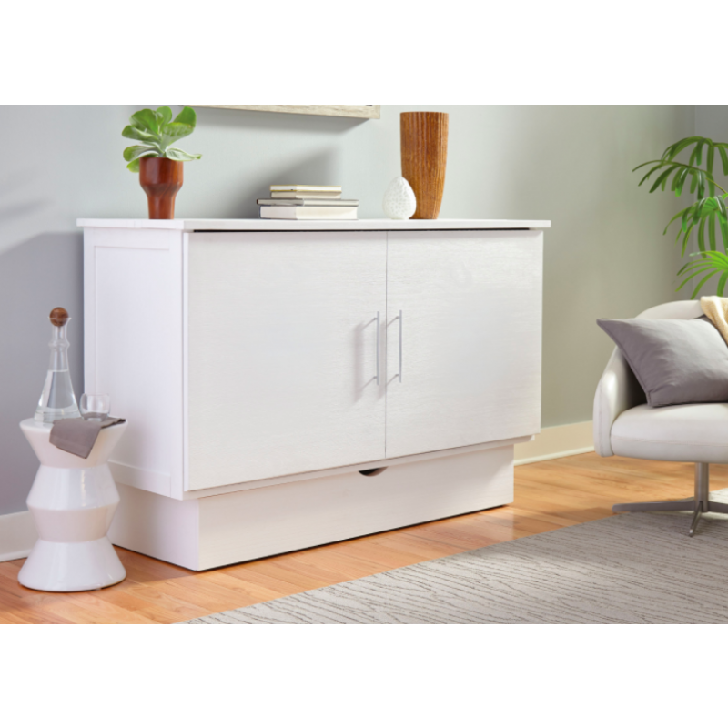 Madrid Queen White Cabinet Bed