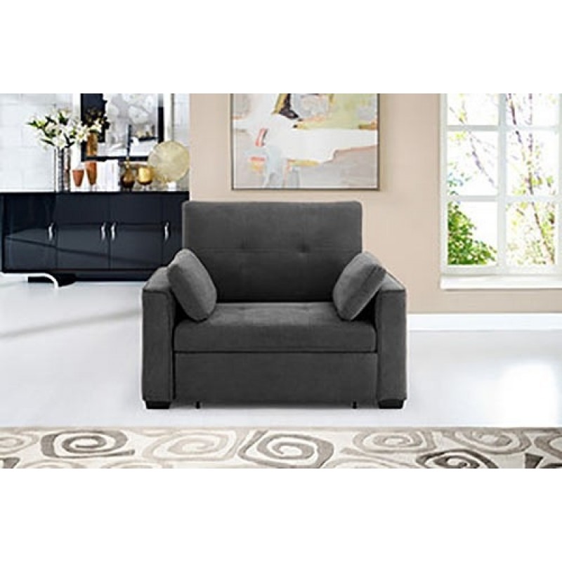 Night and Day Nantucket Twin Sized Sofa Sleeper Charcoal