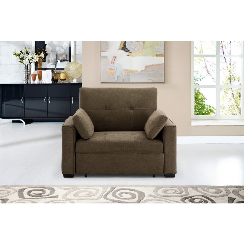 Night and Day Nantucket Twin Sized Sofa Sleeper Cappuccino