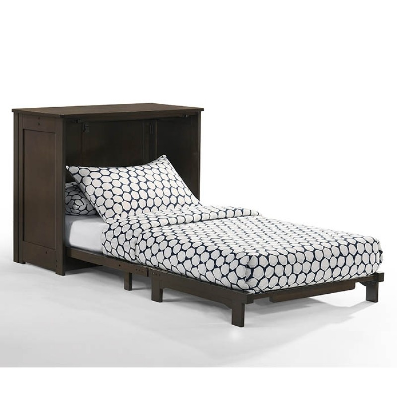 Night and Day Orion Dark Chocolate Murphy Cabinet Bed Twin Made