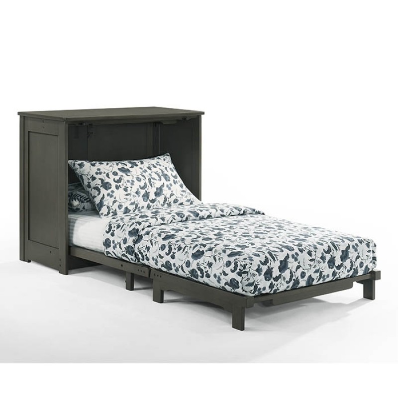 Night and Day Orion Stonewash Murphy Cabinet Bed Twin Open