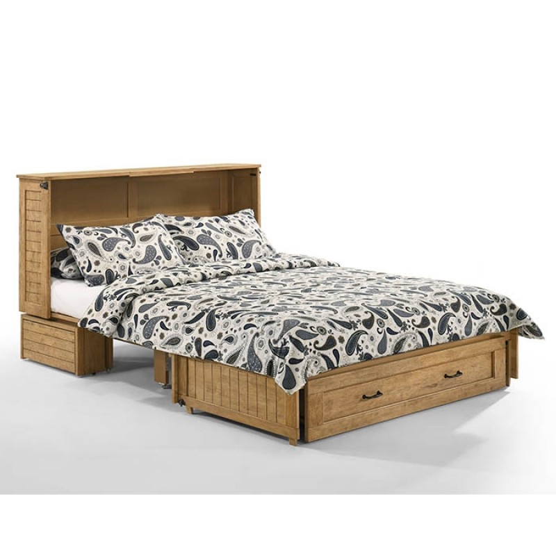 Night and Day Poppy Harvest Brown Murphy Cabinet Bed Made