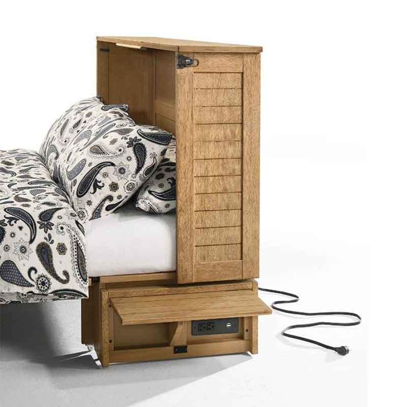 Night and Day Poppy Harvest Brown Murphy Cabinet Bed USB