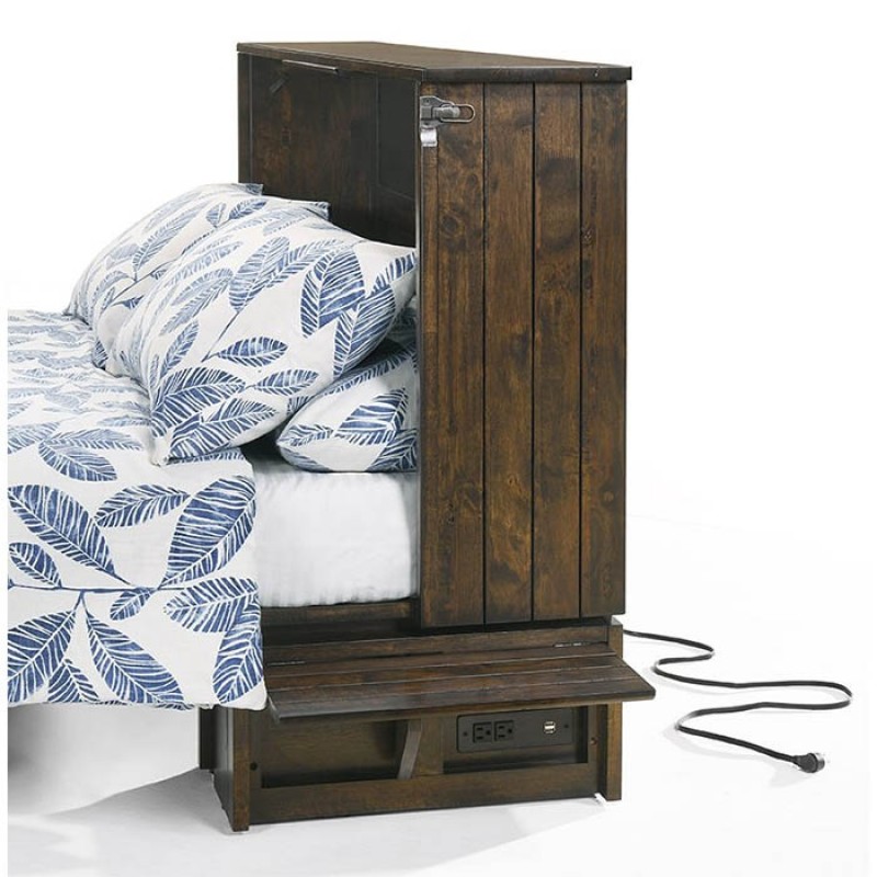 Night and Day Ranchero Wildwood Brown Murphy Cabinet Bed USB