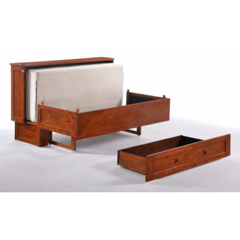 Night and Day Clover Dark Chocolate Cabinet Bed