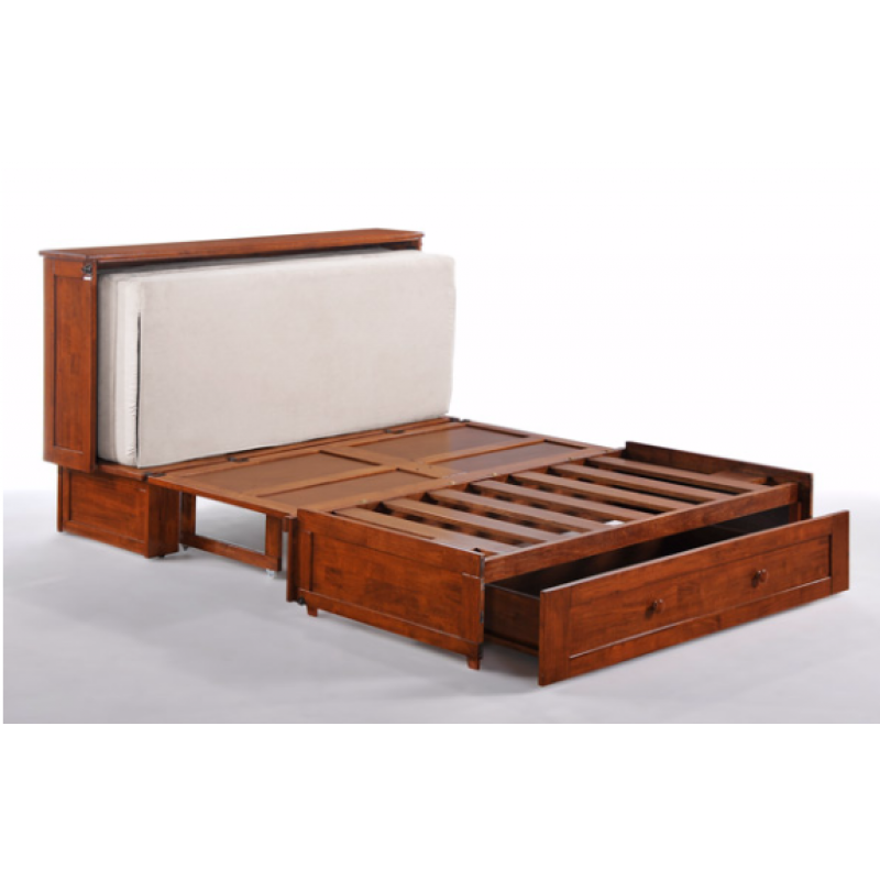 Night and Day Sagebrush Dark Chocolate Cabinet Bed
