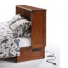 White Murphy Cabinet Bed USB