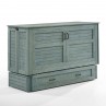 Night and Day Poppy Antique Blue Murphy Cabinet Bed