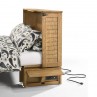 Night and Day Poppy Harvest Brown Murphy Cabinet Bed USB
