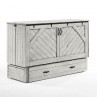 Night and Day Ranchero Vintage White Murphy Cabinet Bed