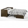 Night and Day Murphy Cube Queen Rustic Brown Cabinet Bed Side