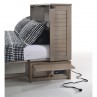 Night and Day Poppy Brushed Driftwood Murphy Cabinet Bed Side Charger