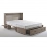 Night and Day Poppy Brushed Driftwood Murphy Cabinet Bed Side Open