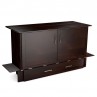 Folded Night and Day Sagebrush Murphy Queen Dark Chocolate Cabinet Bed with Side panels