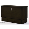 Folded Up Night and Day Sagebrush Murphy Queen Dark Chocolate Cabinet Bed