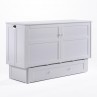 Night and Day Clover Murphy Queen White Cabinet Bed